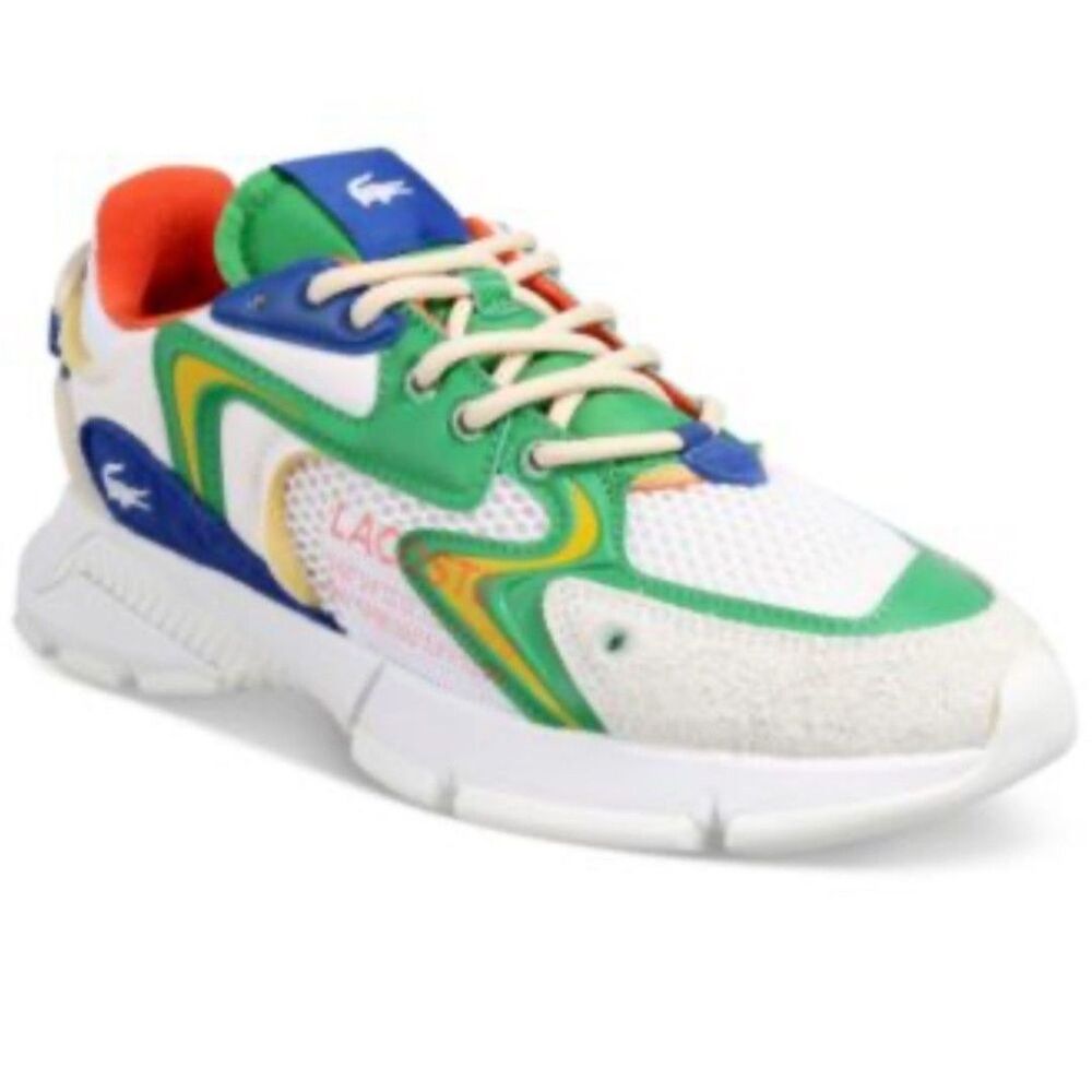 Lacoste Green & Blue Sneakers | Modern Athletic Casual Shoes Sz 10